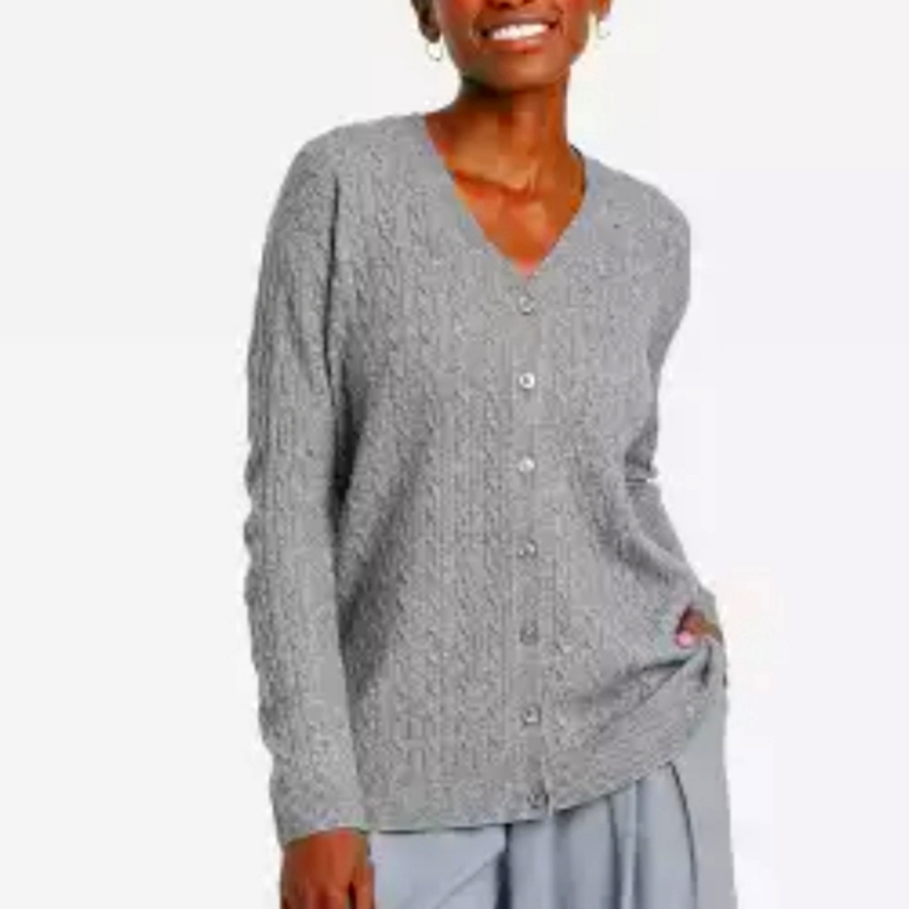 Women's Cozy Knit V-Neck Pullover Sweater - A New Day